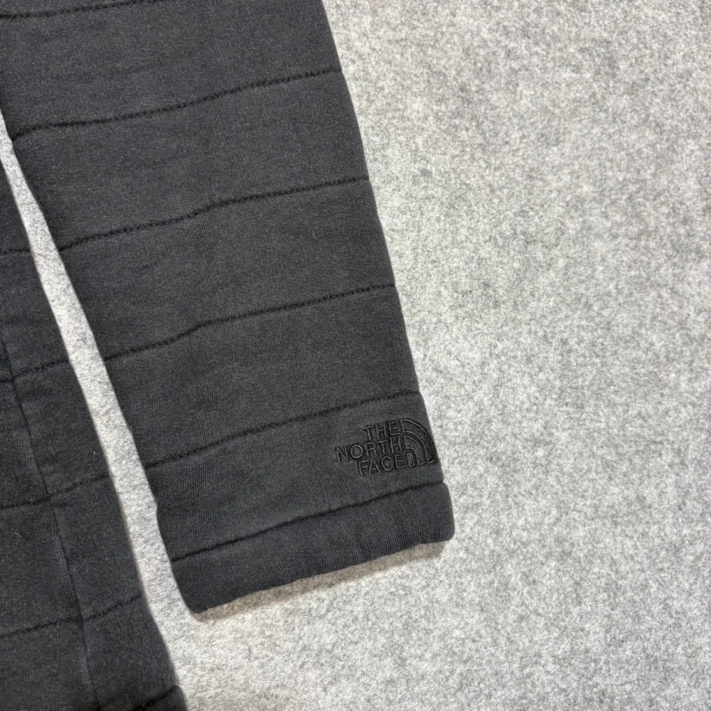 The North Face Womens Black Quilted Full Zip Jacket Faux Fur Collar Size M